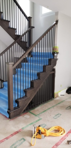 New build stair and railing